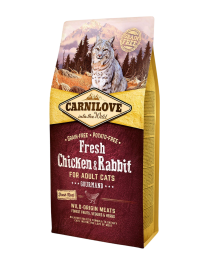 Carnilove Dry Cat Food Adult Gourmand Fresh Chicken & Rabbit 6 kg
