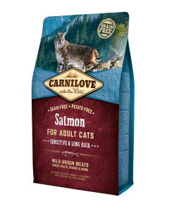 Carnilove Kattenvoer Adult Sensitive & Lang Haar Zalm 6 kg