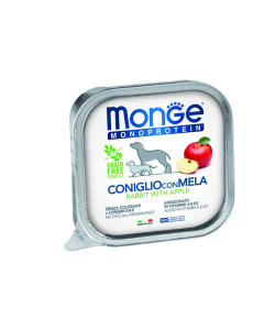 Monge Wet Dog Food Monoprotein Rabbit with Apple 150 g