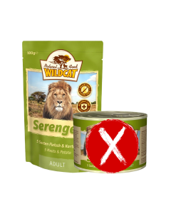 Wildcat Serengeti Nat Kattenvoer Adult 5 Vleessoorten met Aardappel 7 x 100 g