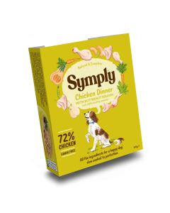 Symply Wet Dog Food Tray Adult Chicken Dinner 395 g