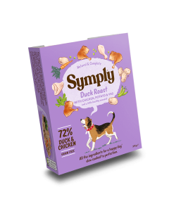 Symply Wet Dog Food Tray Adult Duck Roast 395 g