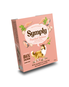 Symply Wet Dog Food Tray Adult Poached Salmon 395 g