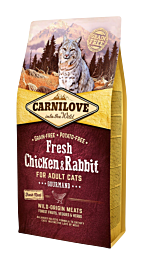Carnilove Kattenvoer Adult Gourmand Fresh Kip & Konijn 6 kg