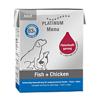 Platinum natvoer honden vis en kip 375g.png
