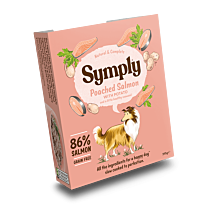 Symply Wet Dog Food Tray Adult Poached Salmon 395 g