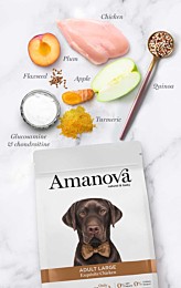Amanova Hondenbrokken Adult Large Exquisite Kip 12 kg