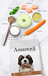 Amanova Dry Dog Food Puppy Large Exquisite Chicken 12 kg