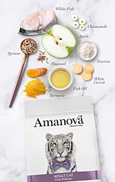 Amanova Dry Cat Food Adult Delicacy White Fish