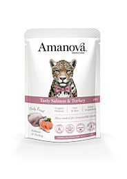 Amanova Wet Cat Food Adult Tasty Salmon & Turkey 85 g