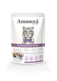 Amanova Wet Cat Food Adult Sterilised Fish & Turkey 85 g
