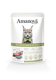 Amanova Wet Cat Food Adult Sterilised Lamb & Sardines 85 g