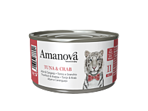 Amanova Nat Kattenvoer Tonijn & Krab Gelei 70 g