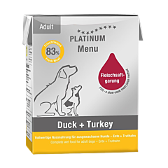 Platinum Nat Hondenvoer Adult Eend & Kalkoen 375 g