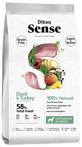 Dibaq Sense Hondenbrokken Light & Senior Eend & Kalkoen