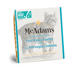 McAdams Nat Kattenvoer Vrije Uitloop Kalkoen met Noorse Zalm 100 g