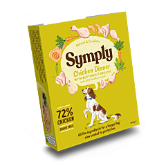 Symply Wet Dog Food Tray Adult Chicken Dinner 395 g