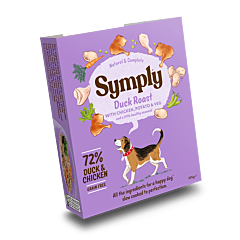 Symply Wet Dog Food Tray Adult Duck Roast 395 g