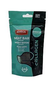 4Dogs Meat Bar Duck with Spirulina and Antler Powder 2 pieces 100 g
