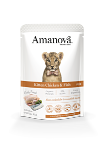 Amanova Nat Kattenvoer Kitten Kip & Vis 85 g