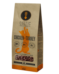 Celtic Connection Kattensnoepjes Kip & Kalkoen 250 g