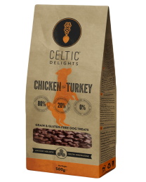 Celtic Connection Dog Treats Chicken & Turkey 500 g