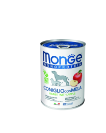 Monge Wet Dog Food Monoprotein Rabbit with Apple 400 g