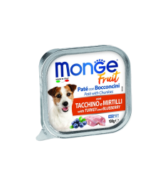 Monge Wet Dog Food Pâté with Chunkies Turkey & Blueberries 100 g