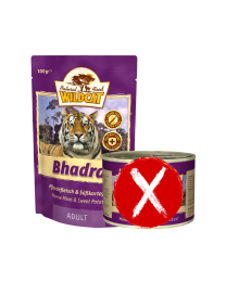 Wildcat Bhadra Nat Kattenvoer Adult Paard met  Zoete Aardappel 7 x 100 g