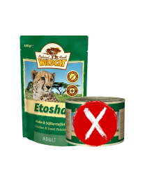 Wildcat Etosha Nat Kattenvoer Adult Kip met Zoete Aardappel 7 x 100 g