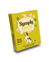 Symply Wet Dog Food Tray Adult Chicken Dinner 395 g