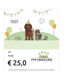 Cadeaubon online bestellen bij Food4Pets